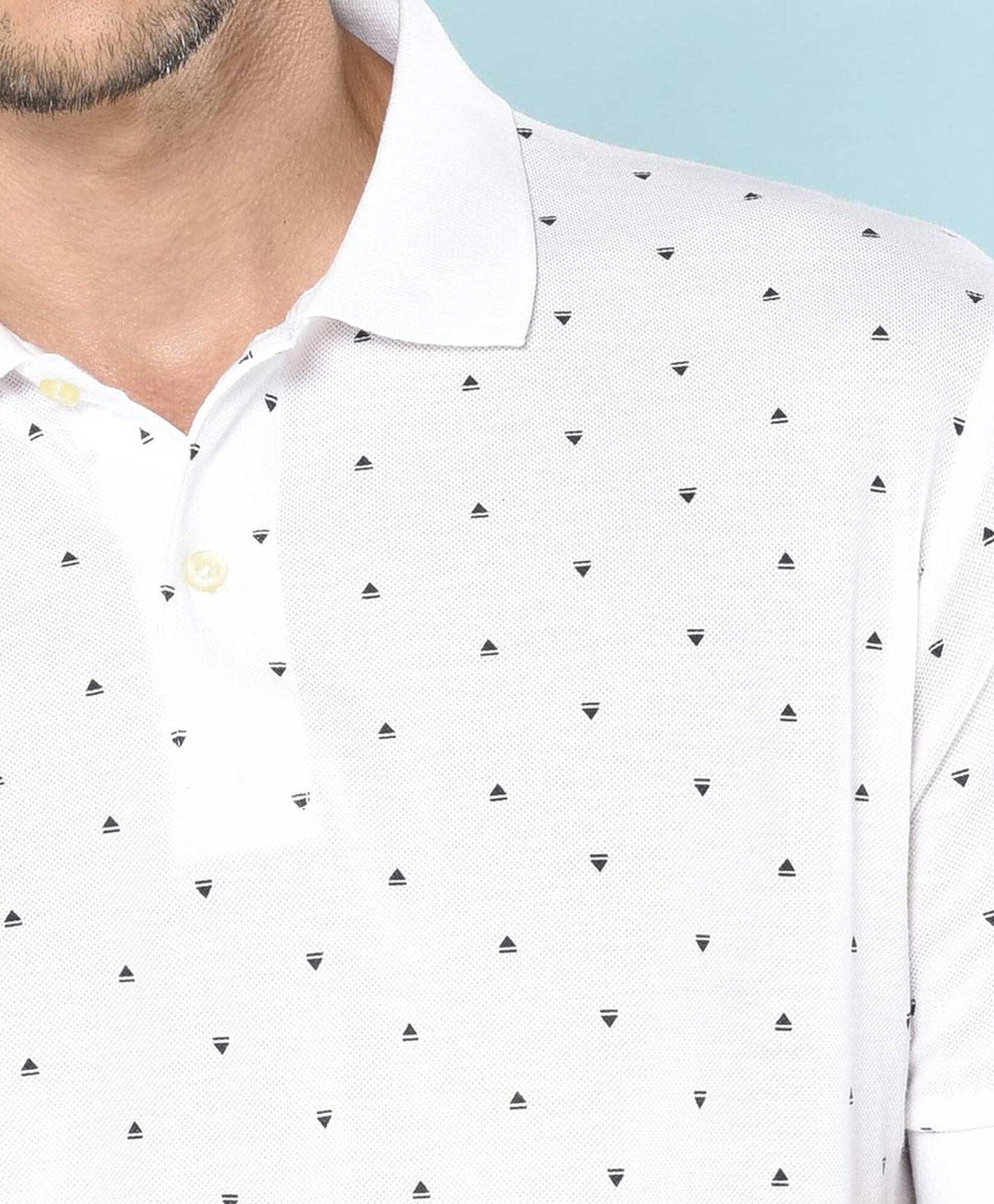 Polera hombre piqué triángulos Polera hombre piqué triángulos