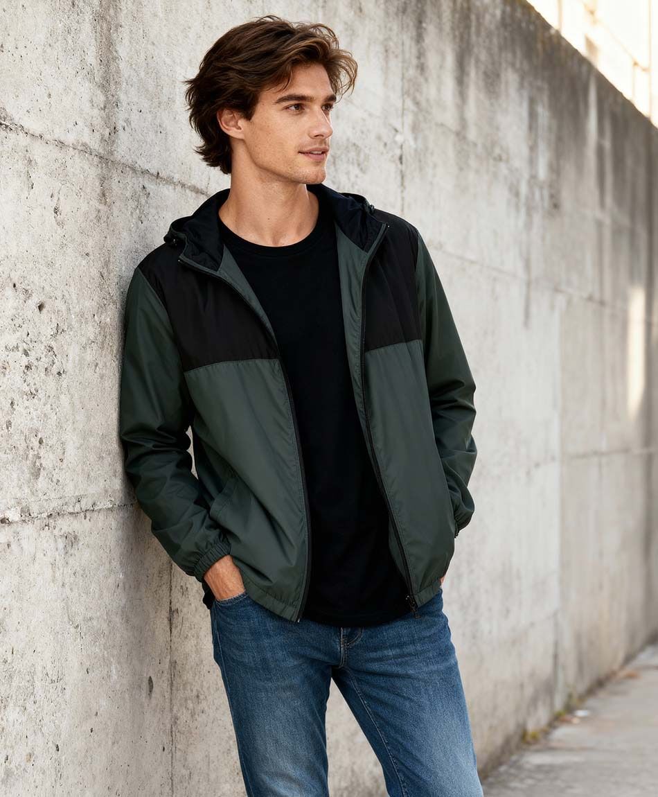 Chaqueta hombre outdoor bicolor