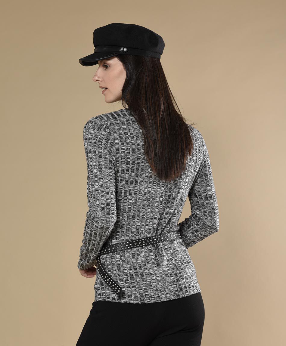 Tejido mujer canal&eacute; manga larga