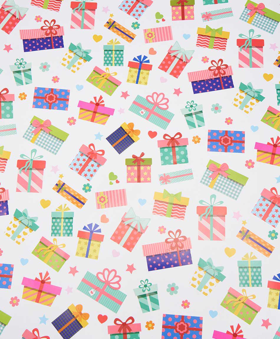 Set 2 papeles de regalo navidad rojo