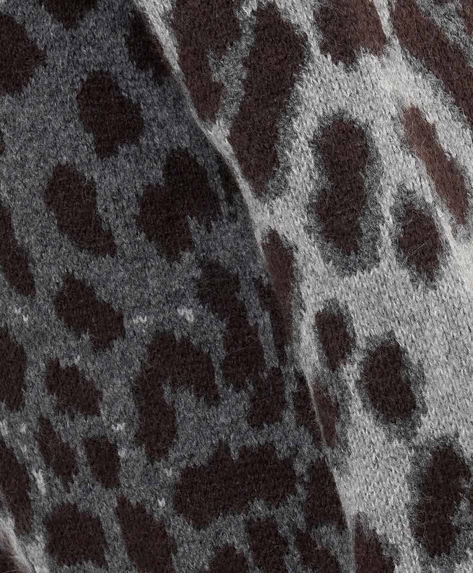 Cardigan mujer animal print grey