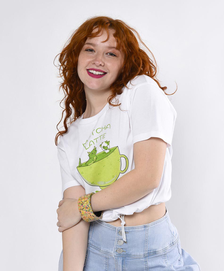 Polera manga corta cuello redondo