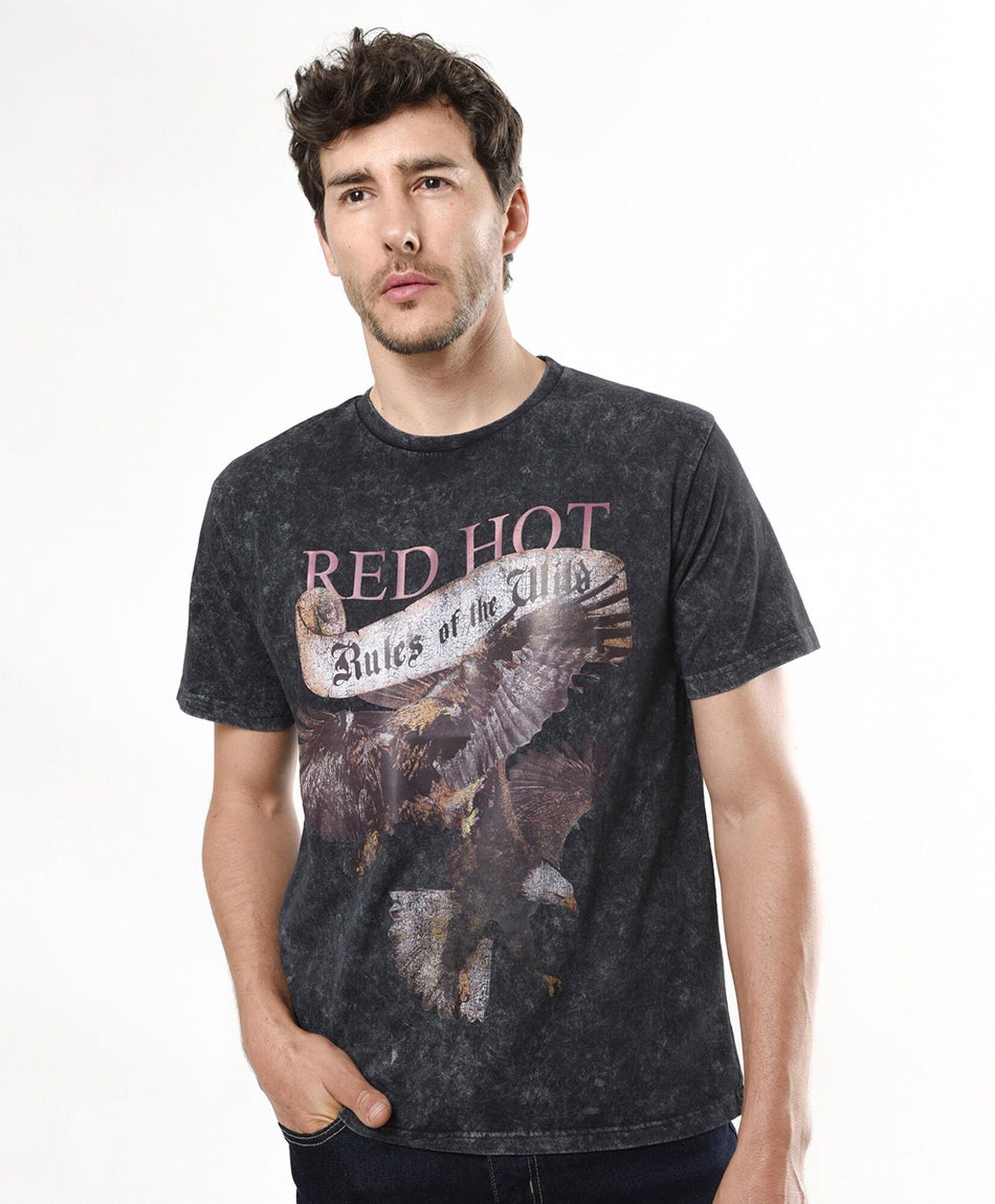 Polera hombre desgastada águila Polera hombre desgastada águila