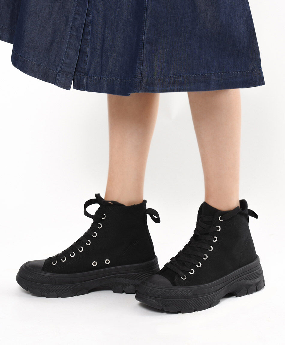 Zapatilla mujer lona negro