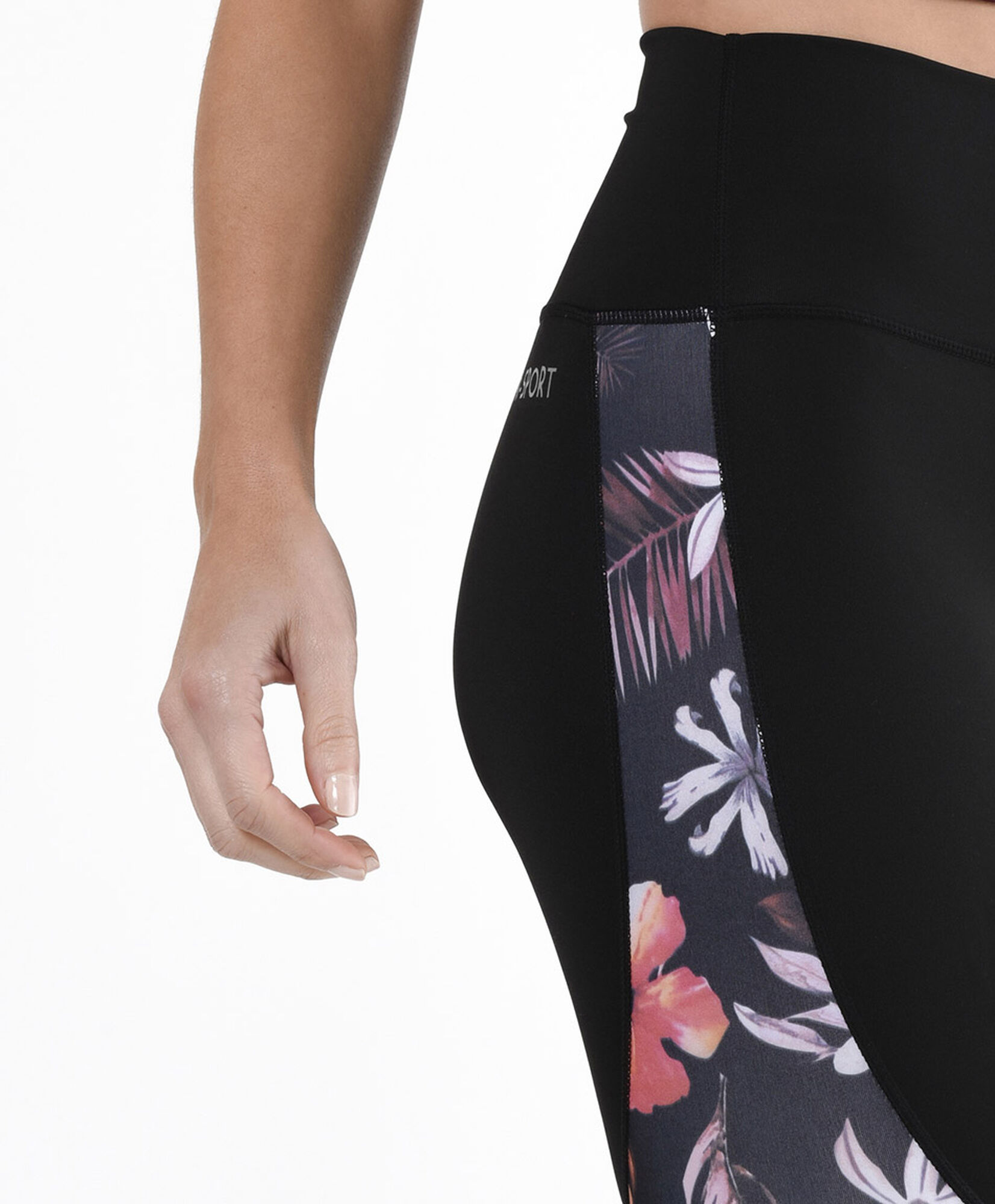 Calza mujer floral mesh tiro alto Calza mujer floral mesh tiro alto