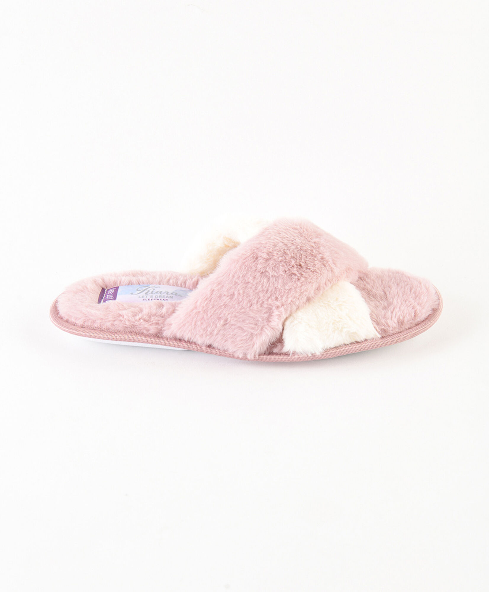 Pantufla mujer cruzada rosada Pantufla mujer cruzada rosada
