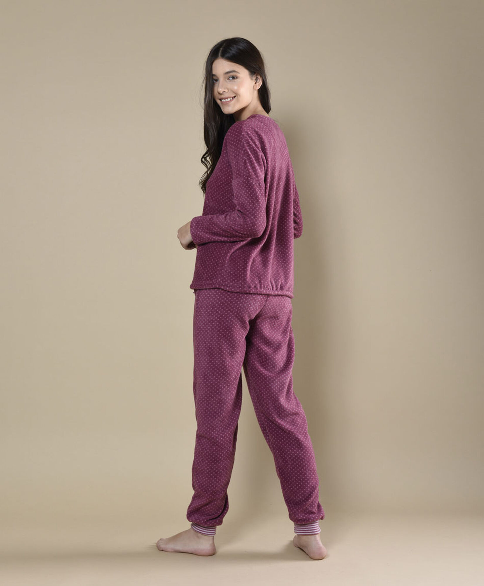 Pijama polar puntos 2 piezas Pijama polar puntos 2 piezas