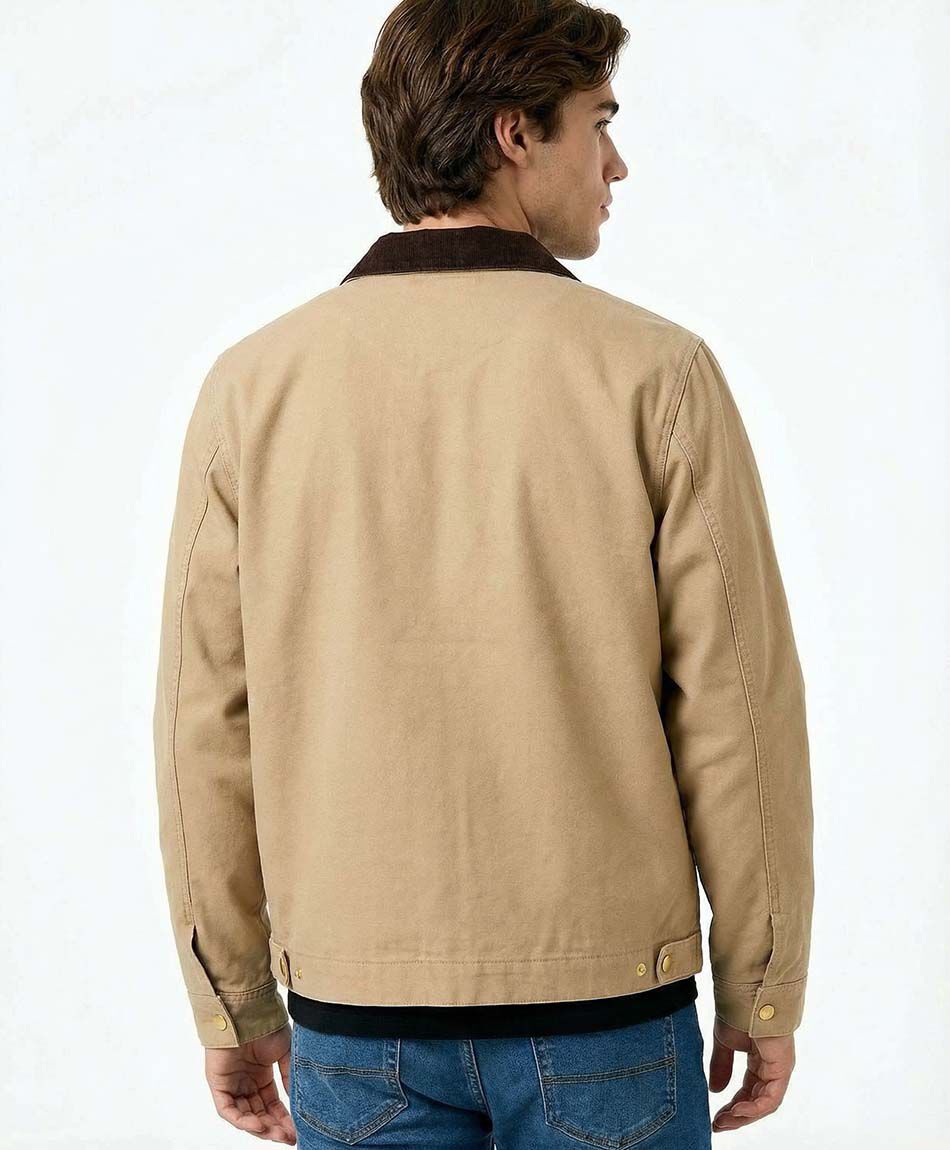 Chaqueta hombre  canvas light brown
