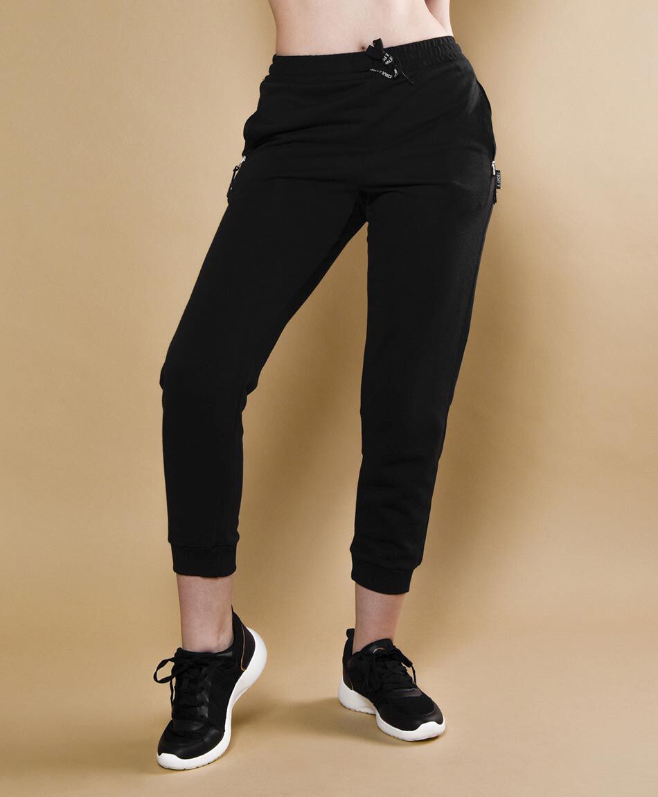 Pantal&oacute;n de buzo tiro alto skinny fit