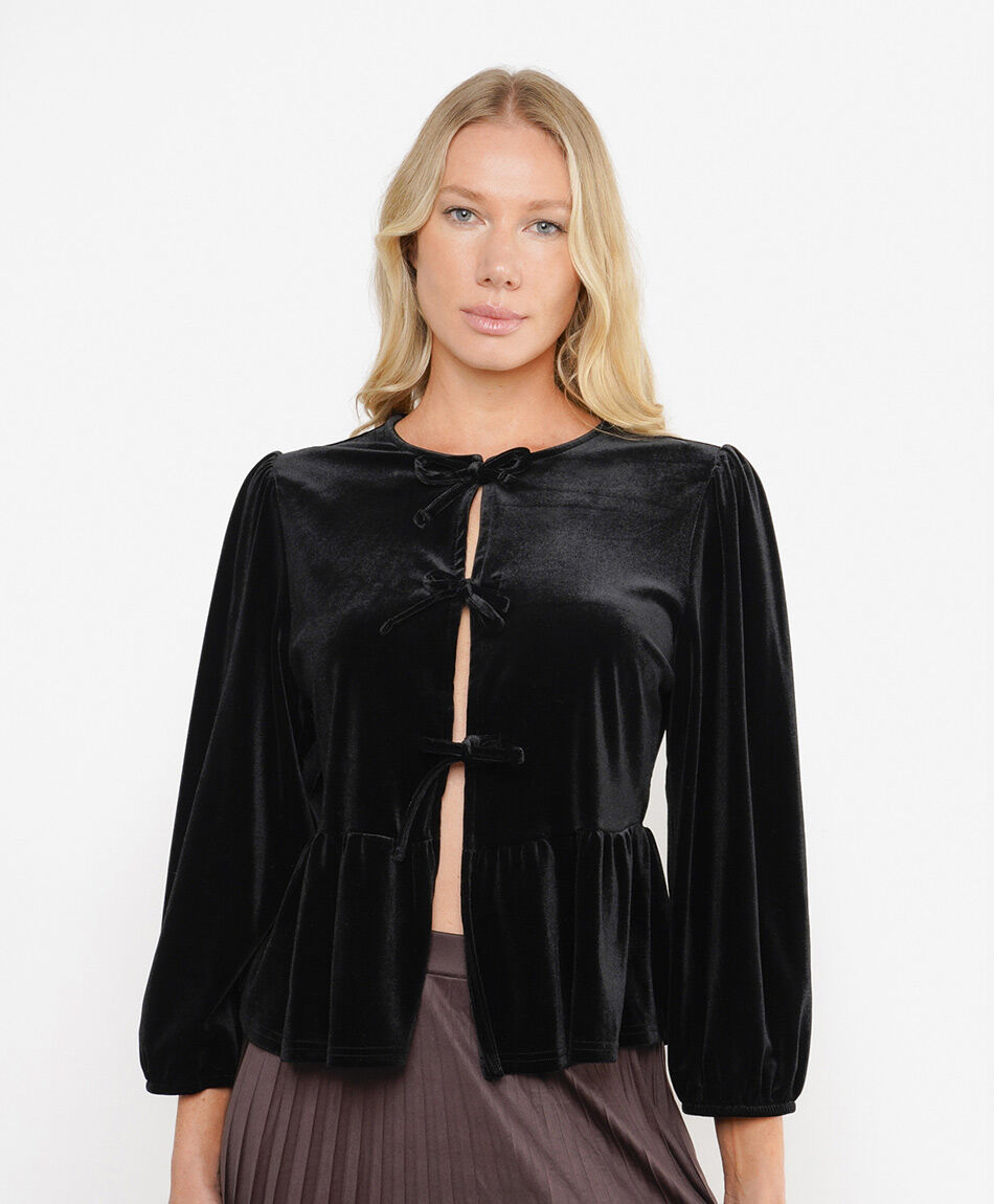 Tapado mujer lazos velvet