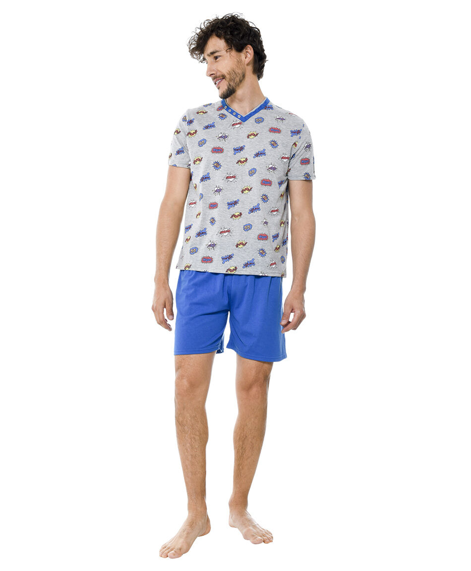 Pijama corto estampado