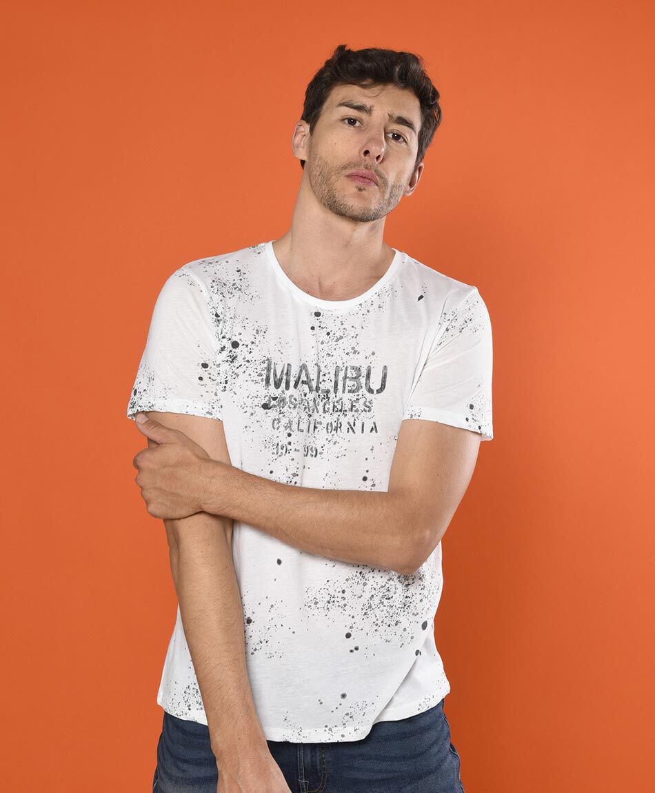 Polera manga corta cuello redondo