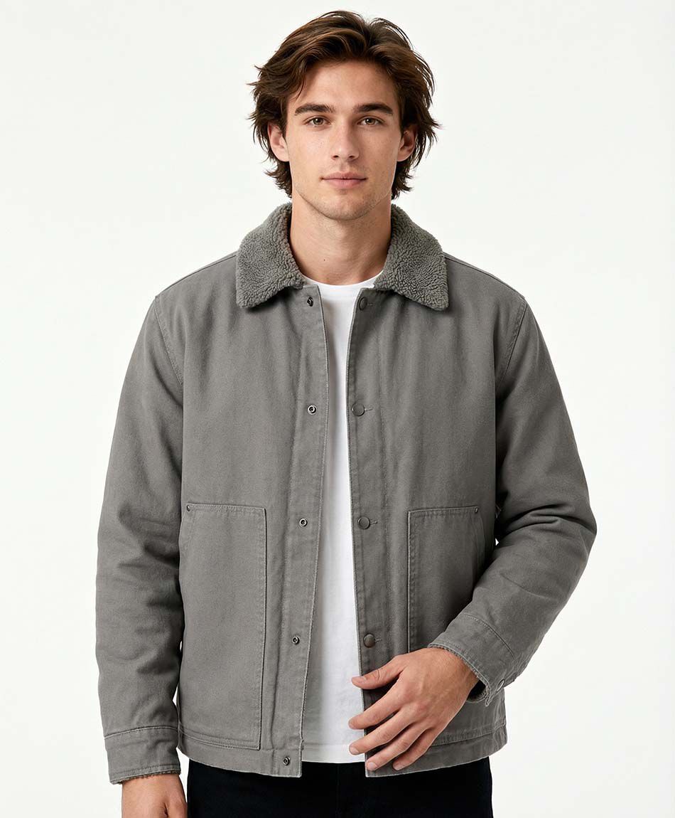 Chaqueta hombre canvas forrada