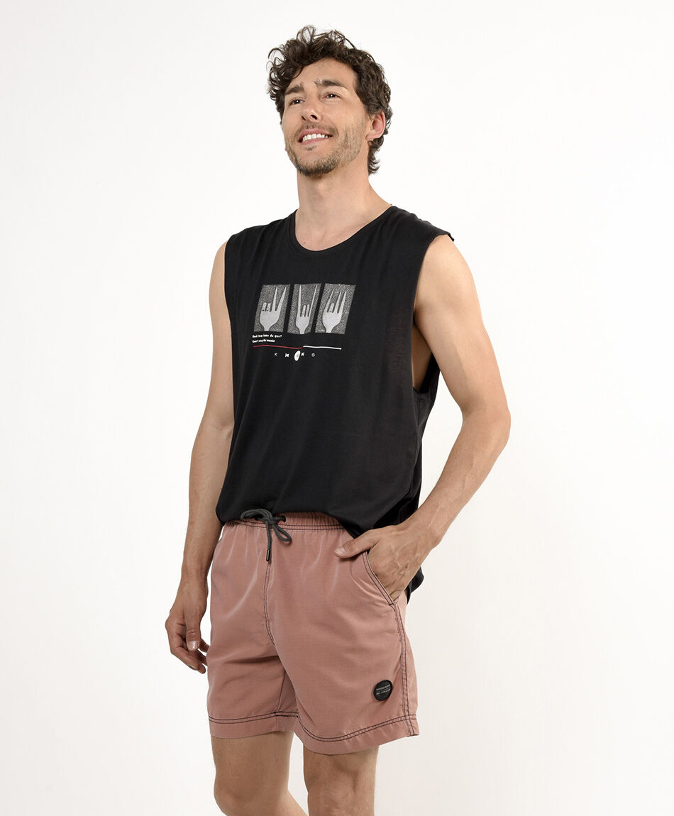 Bermuda hombre lisa costuras