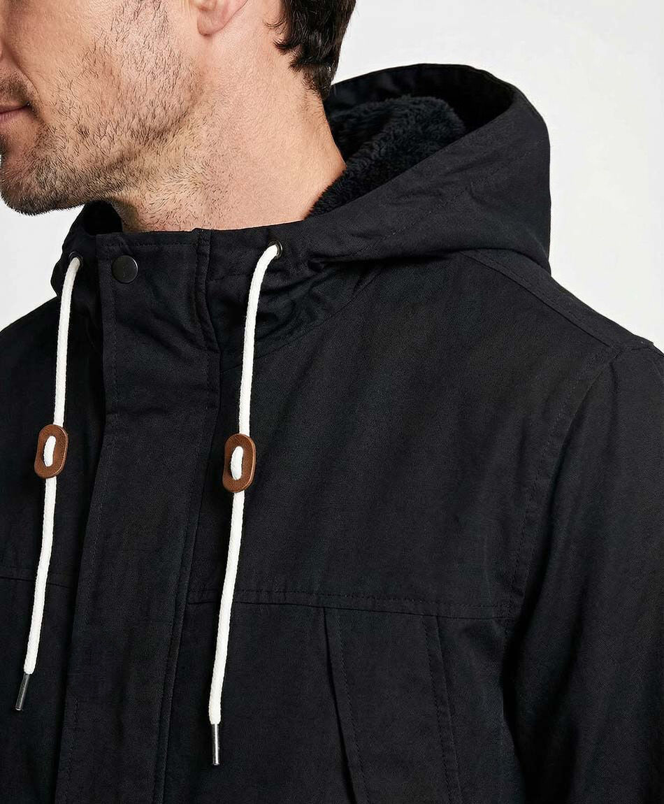 Cortaviento hombre lisa negro