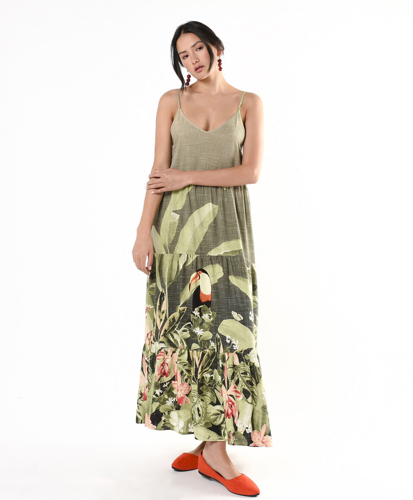 Vestido mujer estampado tropical Vestido mujer estampado tropical