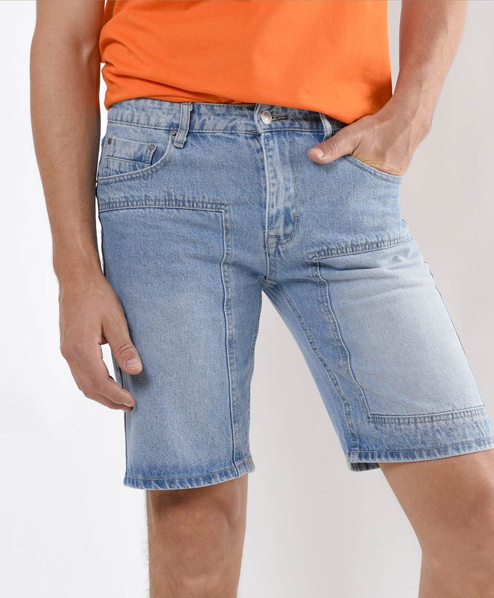 Bermuda hombre denim parche Bermuda hombre denim parche