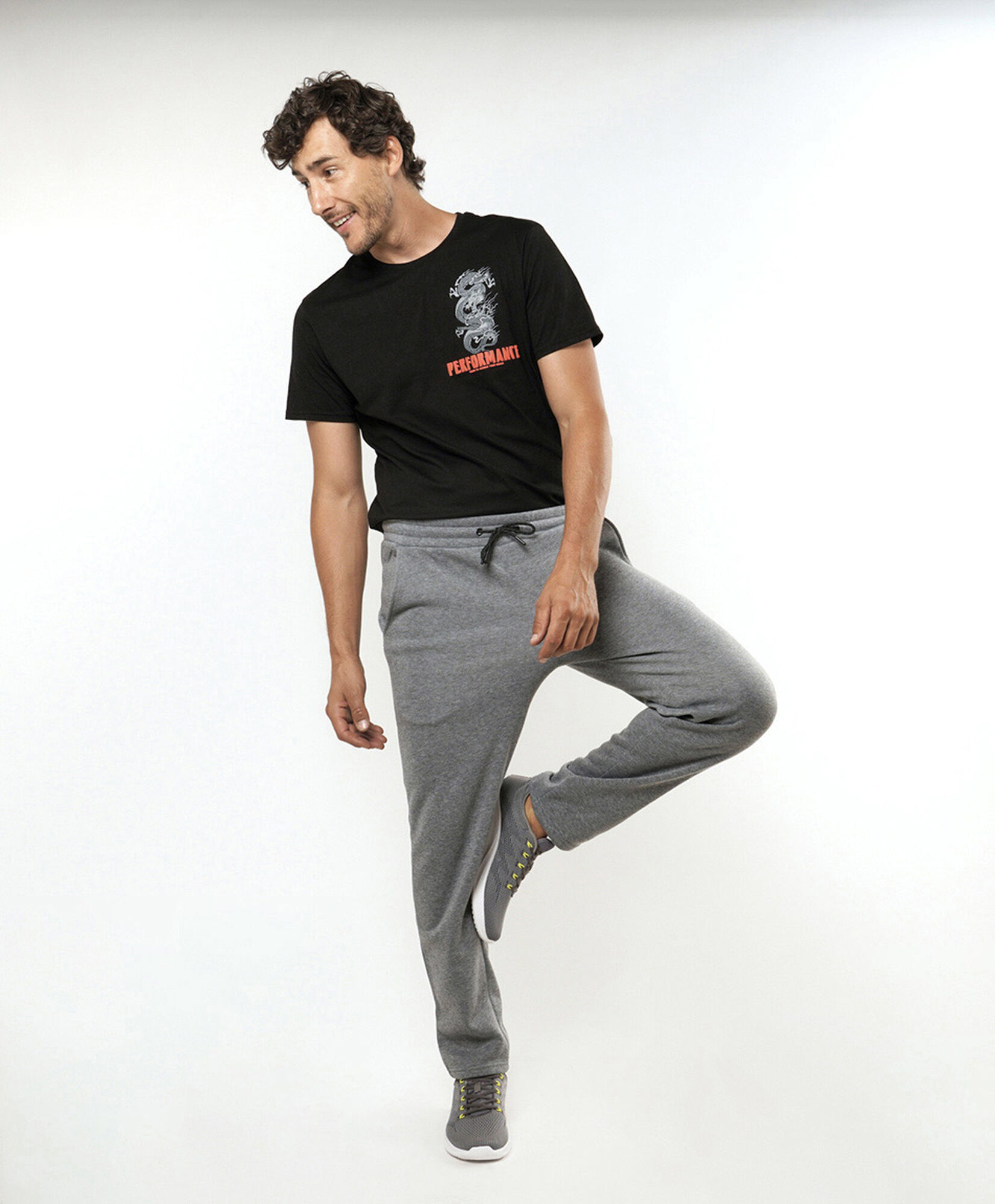 Pantalón deportivo hombre gris Pantalón deportivo hombre gris