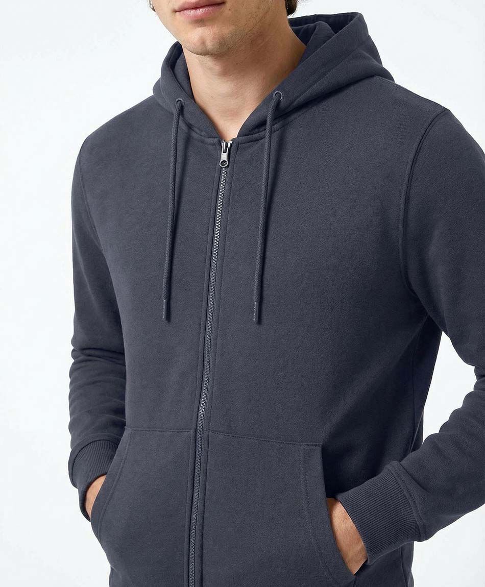 Poler&oacute;n hombre urbano con cierre burdeo