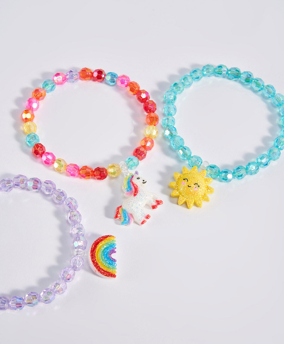 Set 3 pulseras infantil figuras