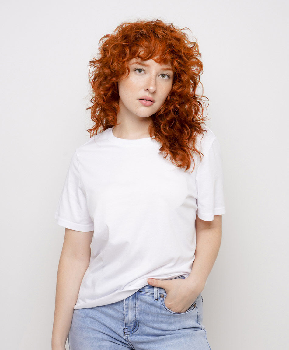 Polera mujer b&aacute;sica blanca