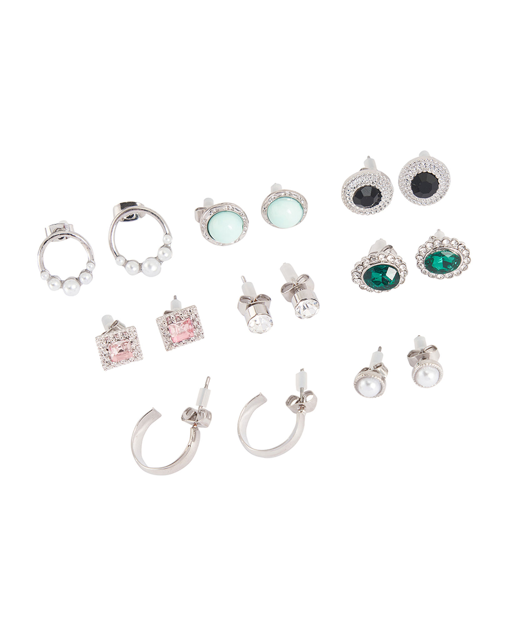 Set 8 aros mujer piedras Set 8 aros mujer piedras
