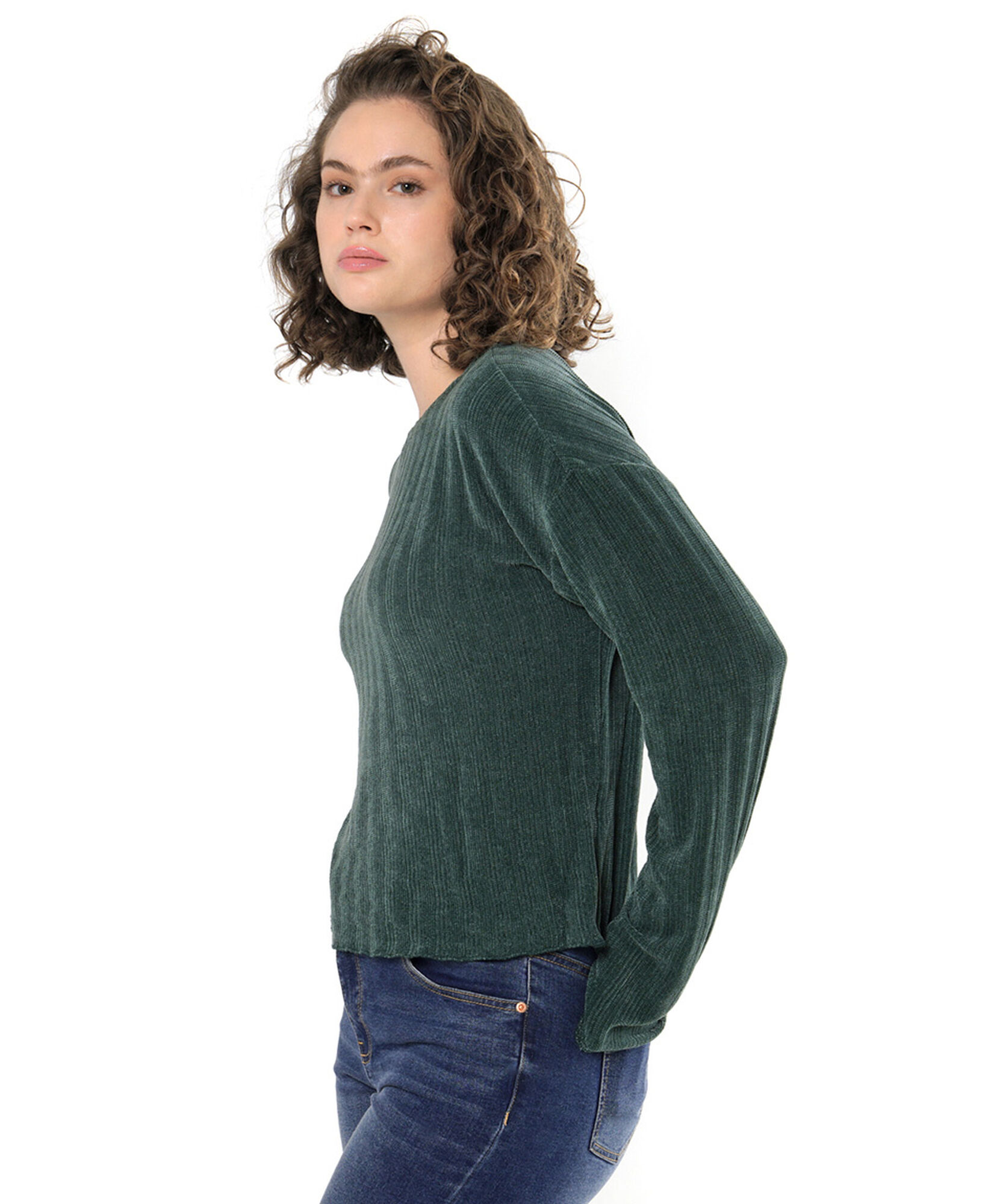 Sweater mujer suave verde oscuro Sweater mujer suave verde oscuro