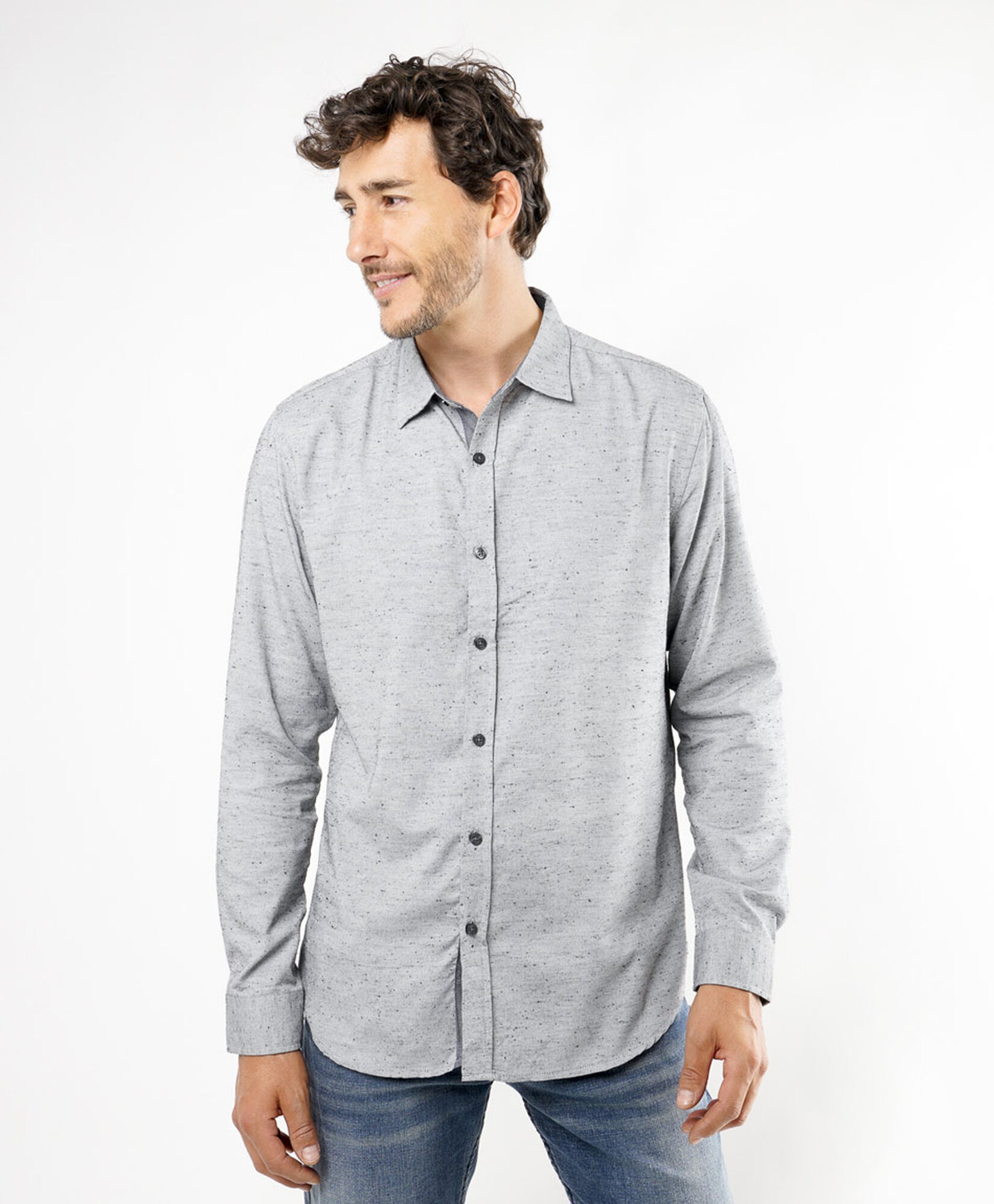 Camisa hombre texturizada gris Camisa hombre texturizada gris