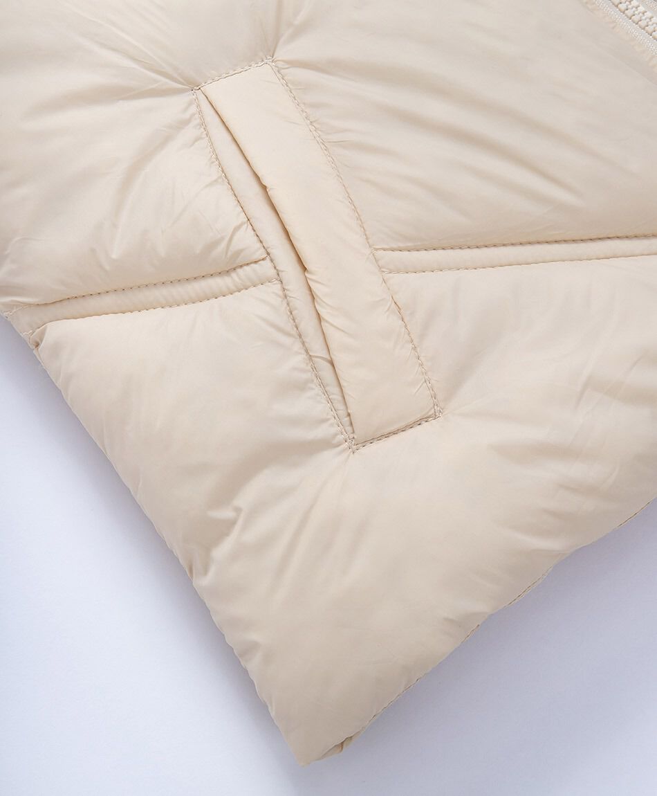 Parka ni&ntilde;a sin mangas beige