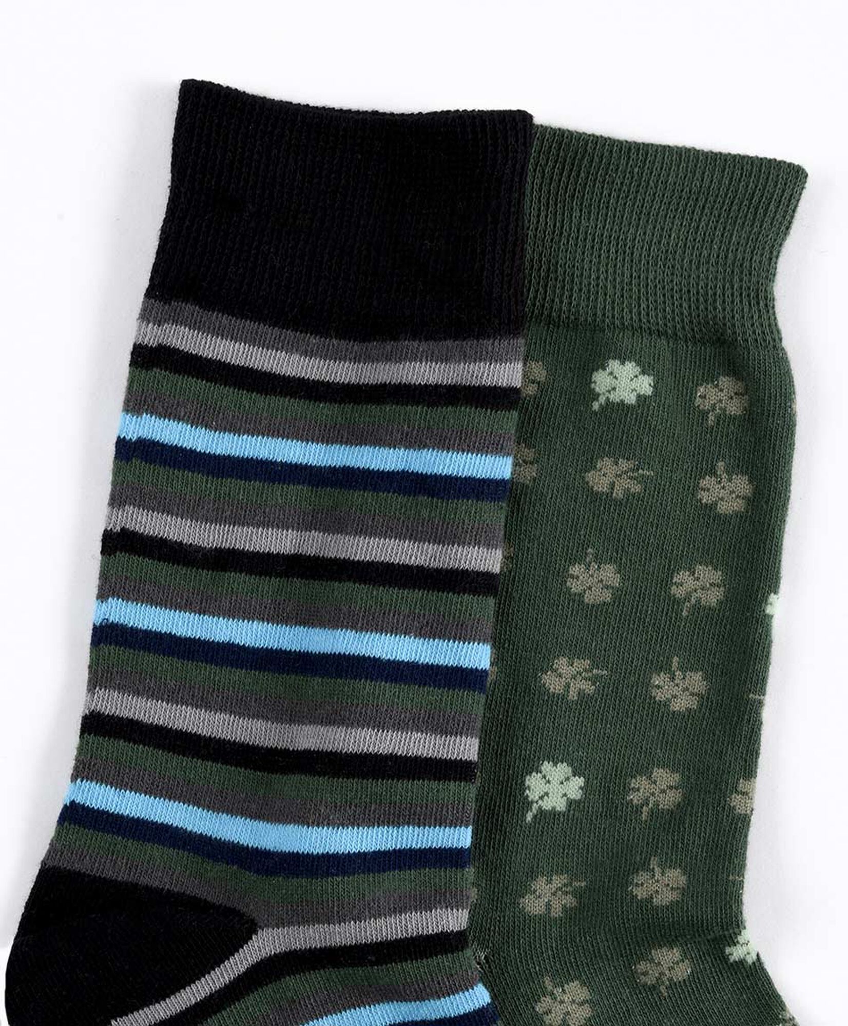 Pack 2 calcetines hombre trébol y líneas Pack 2 calcetines hombre trébol y líneas