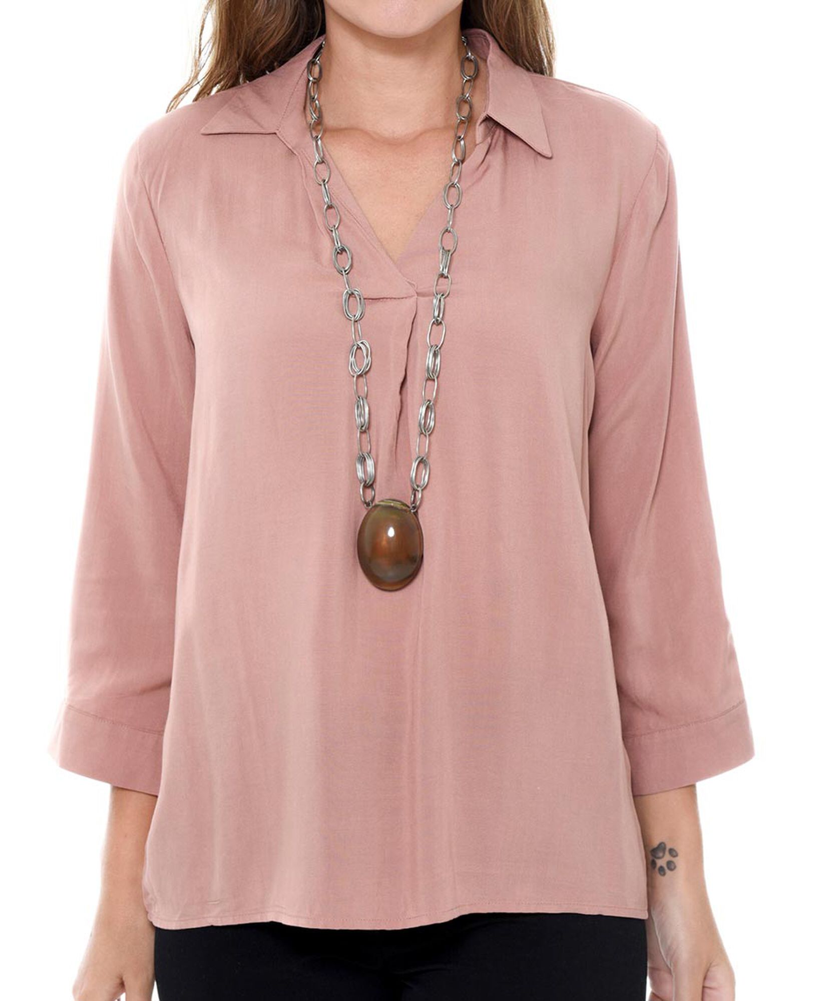 Blusa camisera lisa Blusa camisera lisa