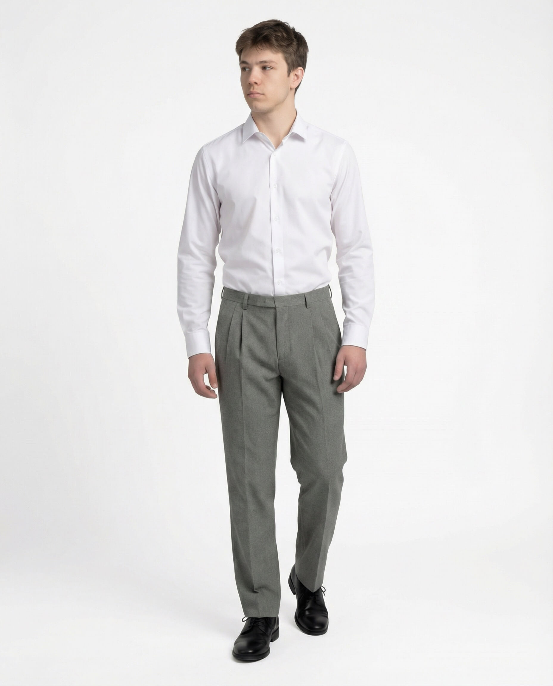 Pantal&oacute;n escolar pinza gris