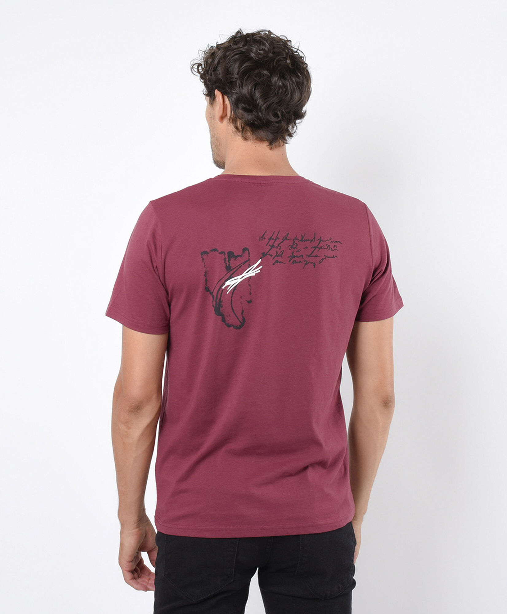 Polera hombre frase doble estampado Polera hombre frase doble estampado