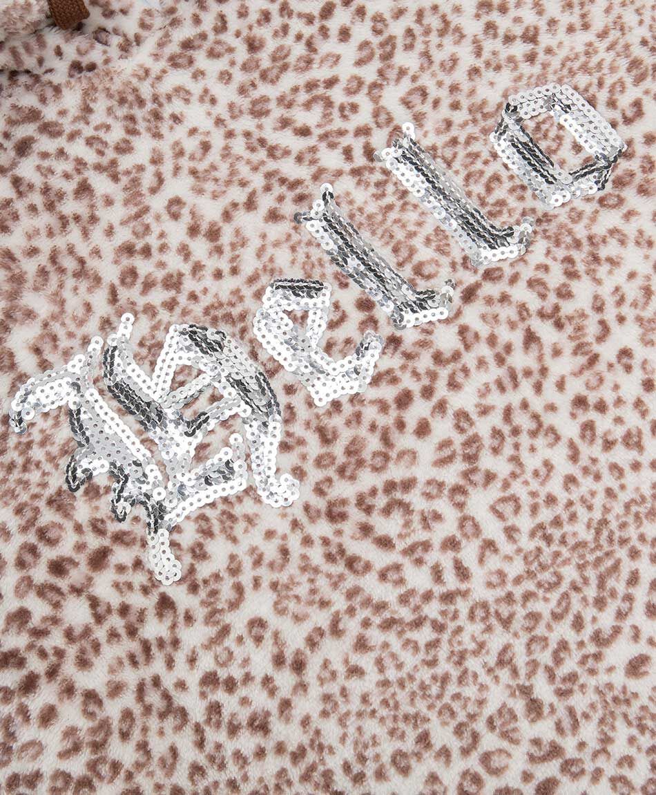 Pijama mujer coral animal print gorro