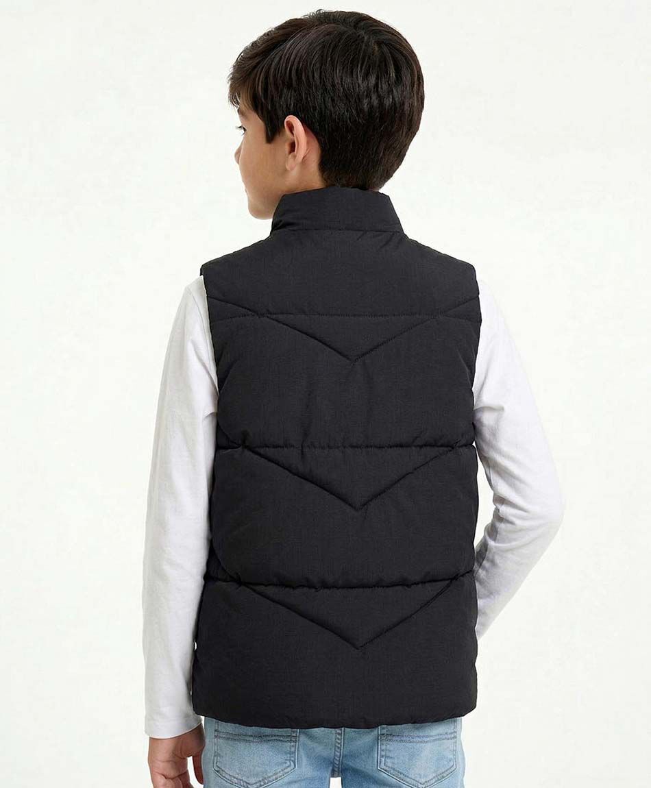 Parka ni&ntilde;o sin mangas negra