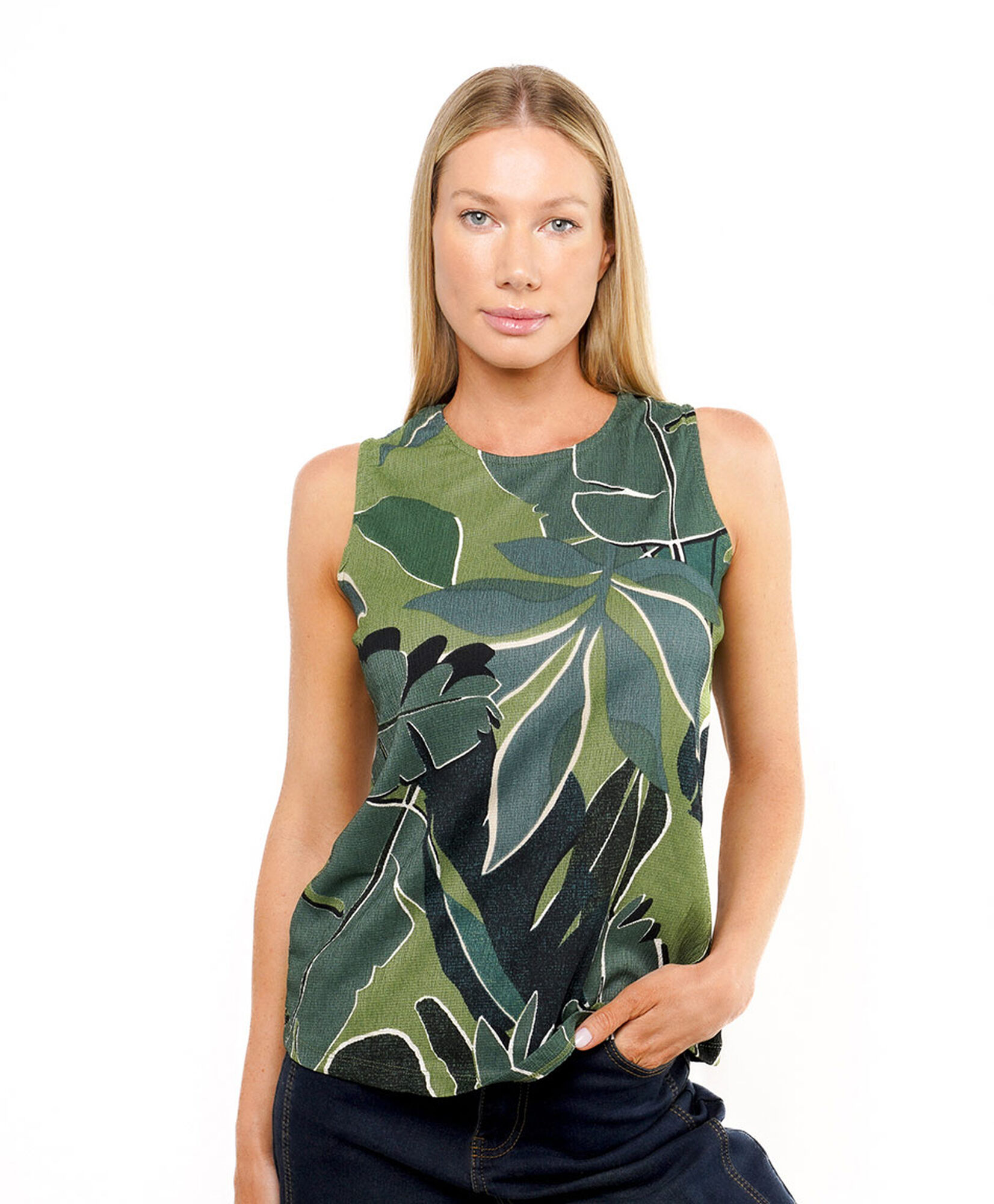 Polera mujer top hojas Polera mujer top hojas