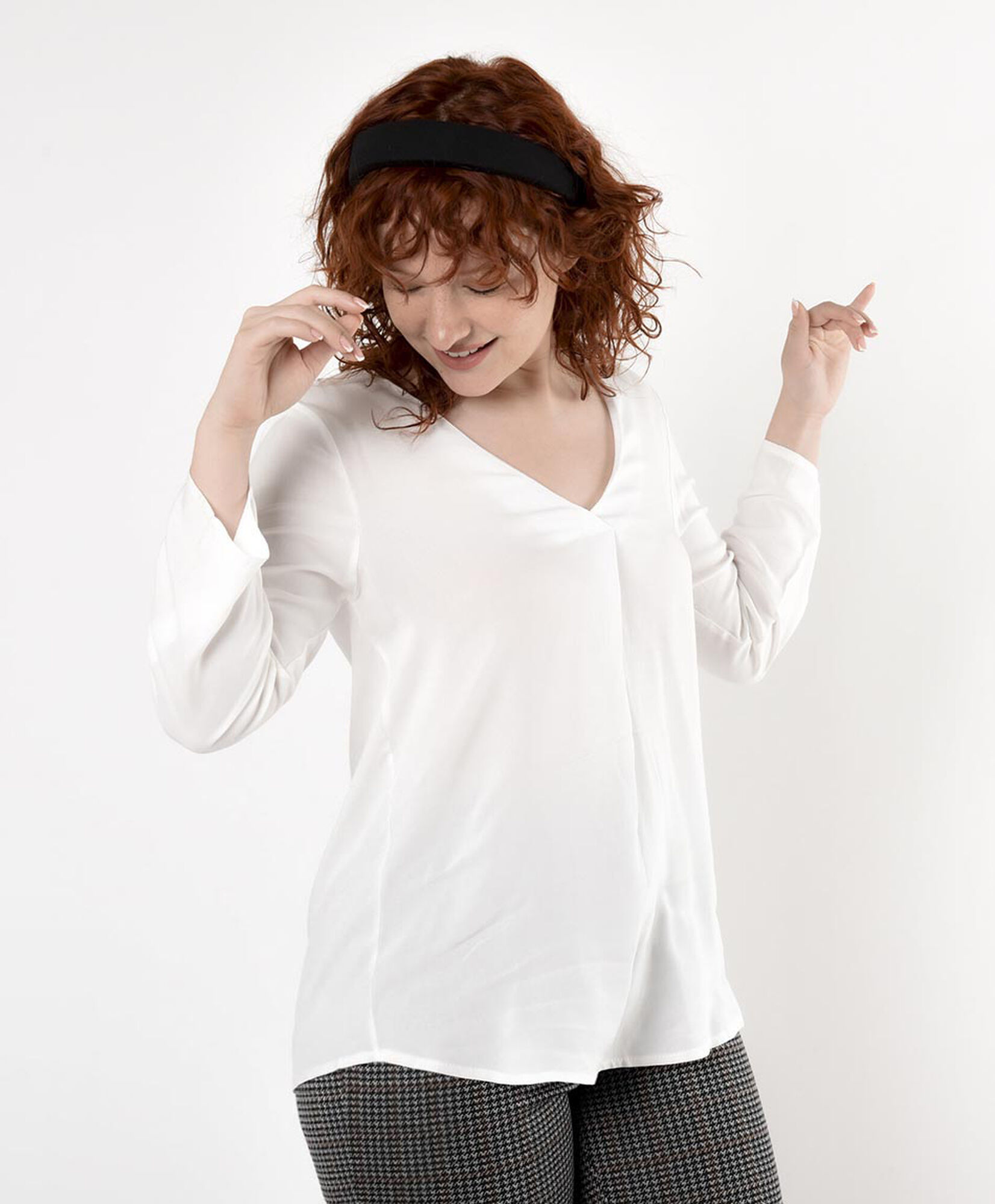 Blusa mujer cuello en v Blusa mujer cuello en v