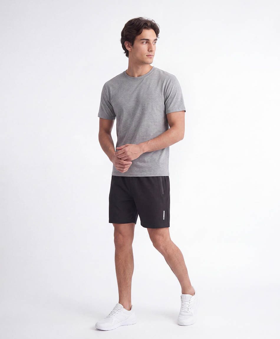 Short deportivo hombre negro cierres