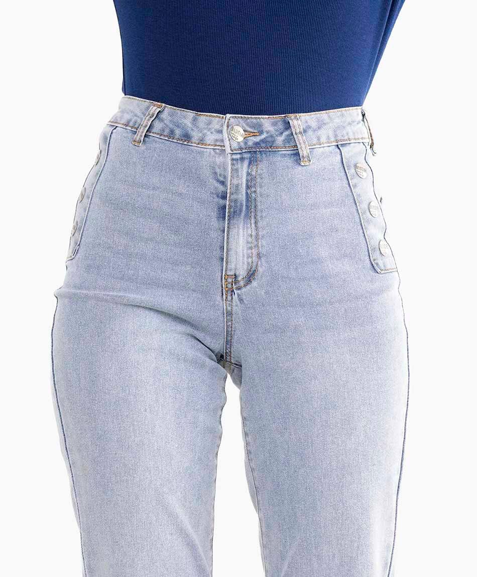 Jeans mujer palazzo bota blue
