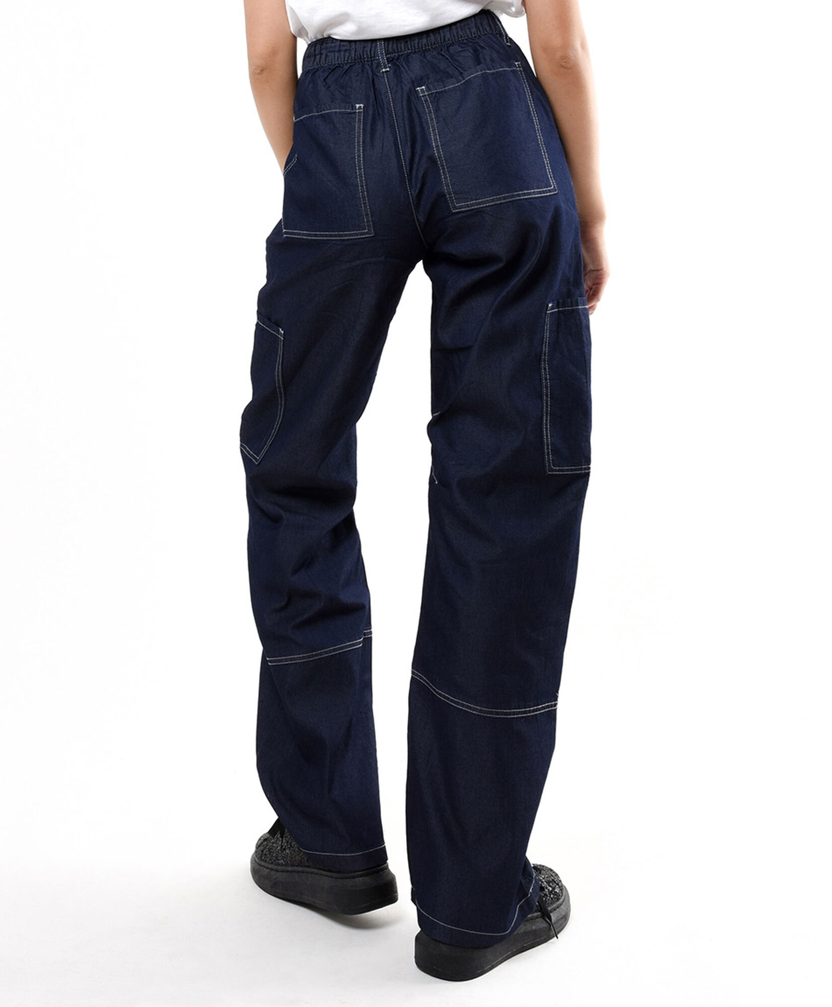 Pantalón mujer cargo lazo denim Pantalón mujer cargo lazo denim