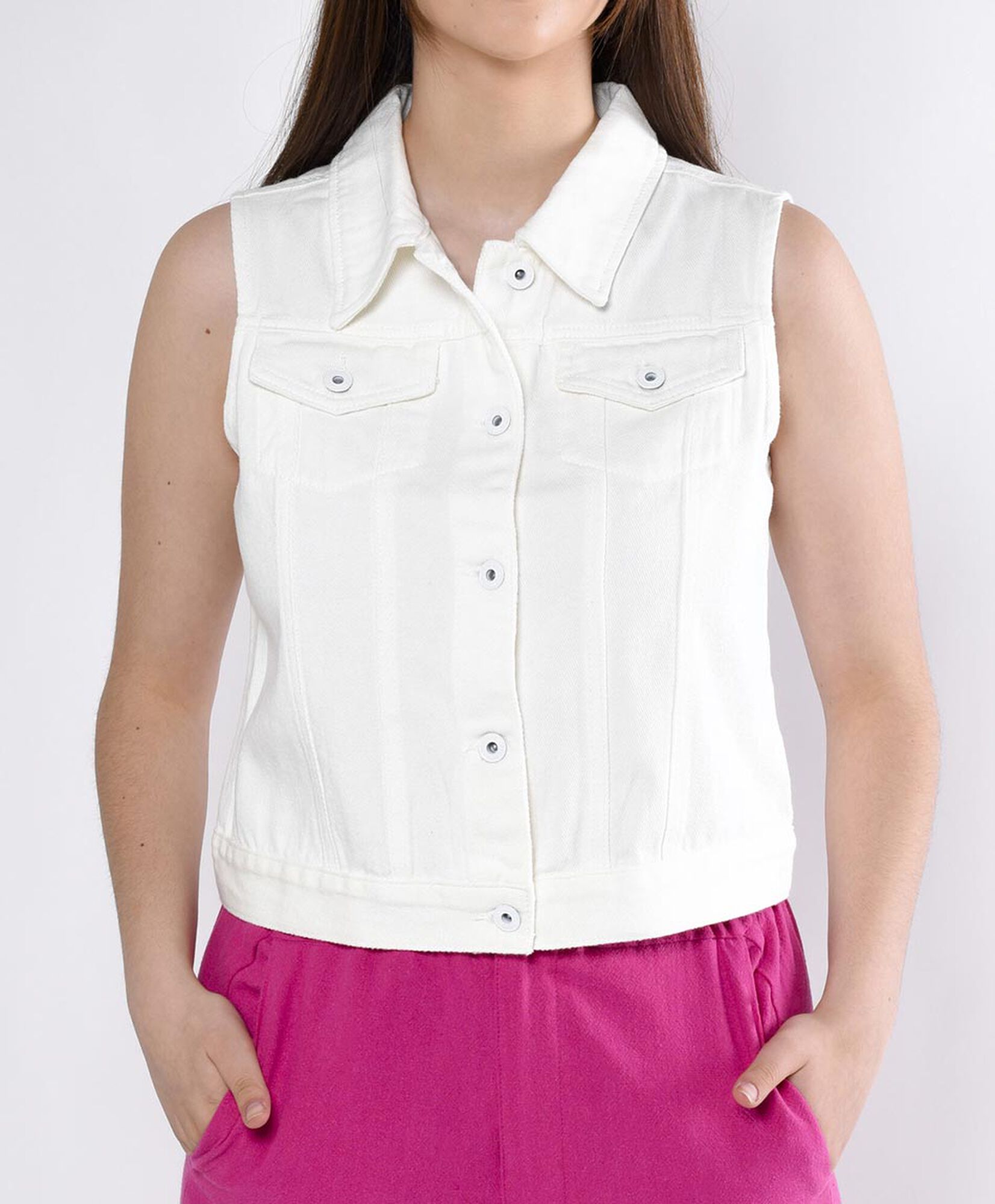 Chaqueta denim sin mangas Chaqueta denim sin mangas