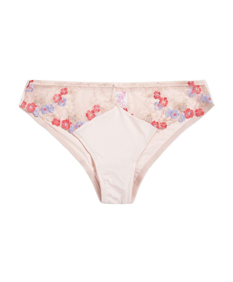 Calz&oacute;n bikini mujer mesh mix flores