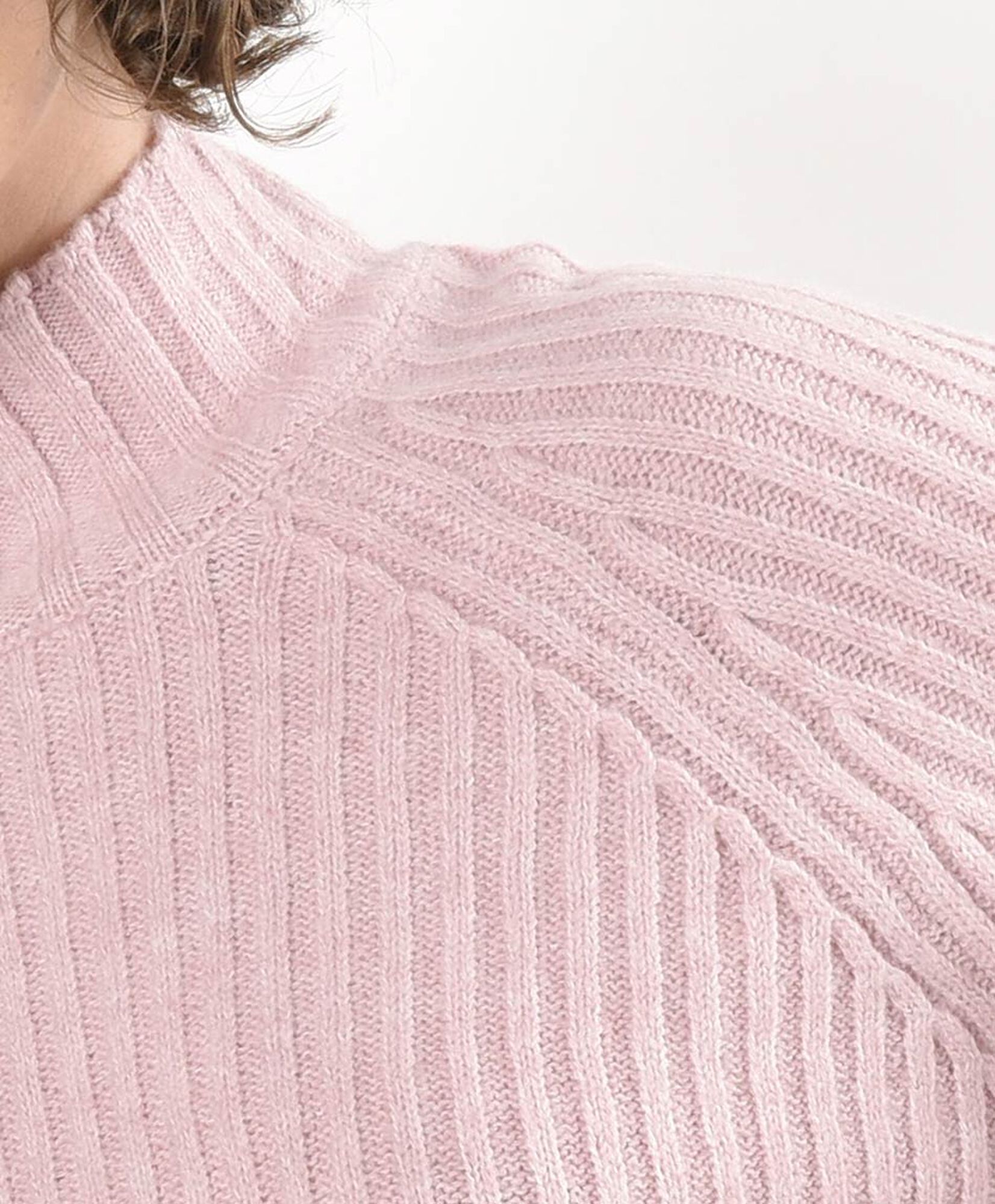 Sweater mujer canalé rosado Sweater mujer canalé rosado
