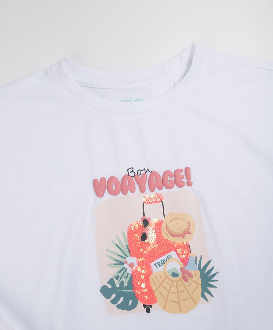 Polera ni&ntilde;a viaje lazo