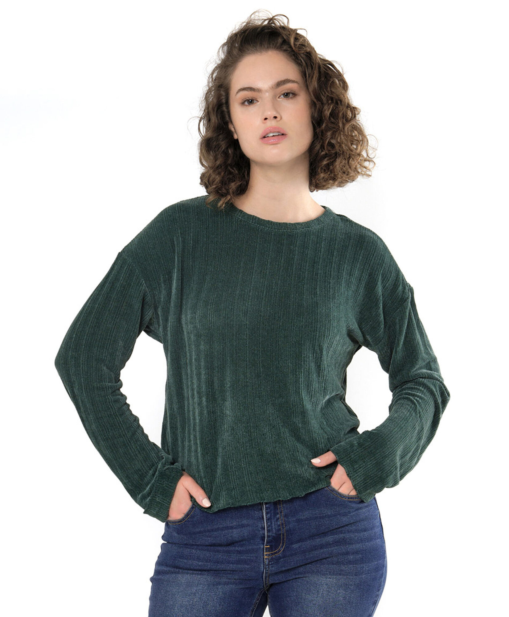 Sweater mujer suave verde oscuro Sweater mujer suave verde oscuro