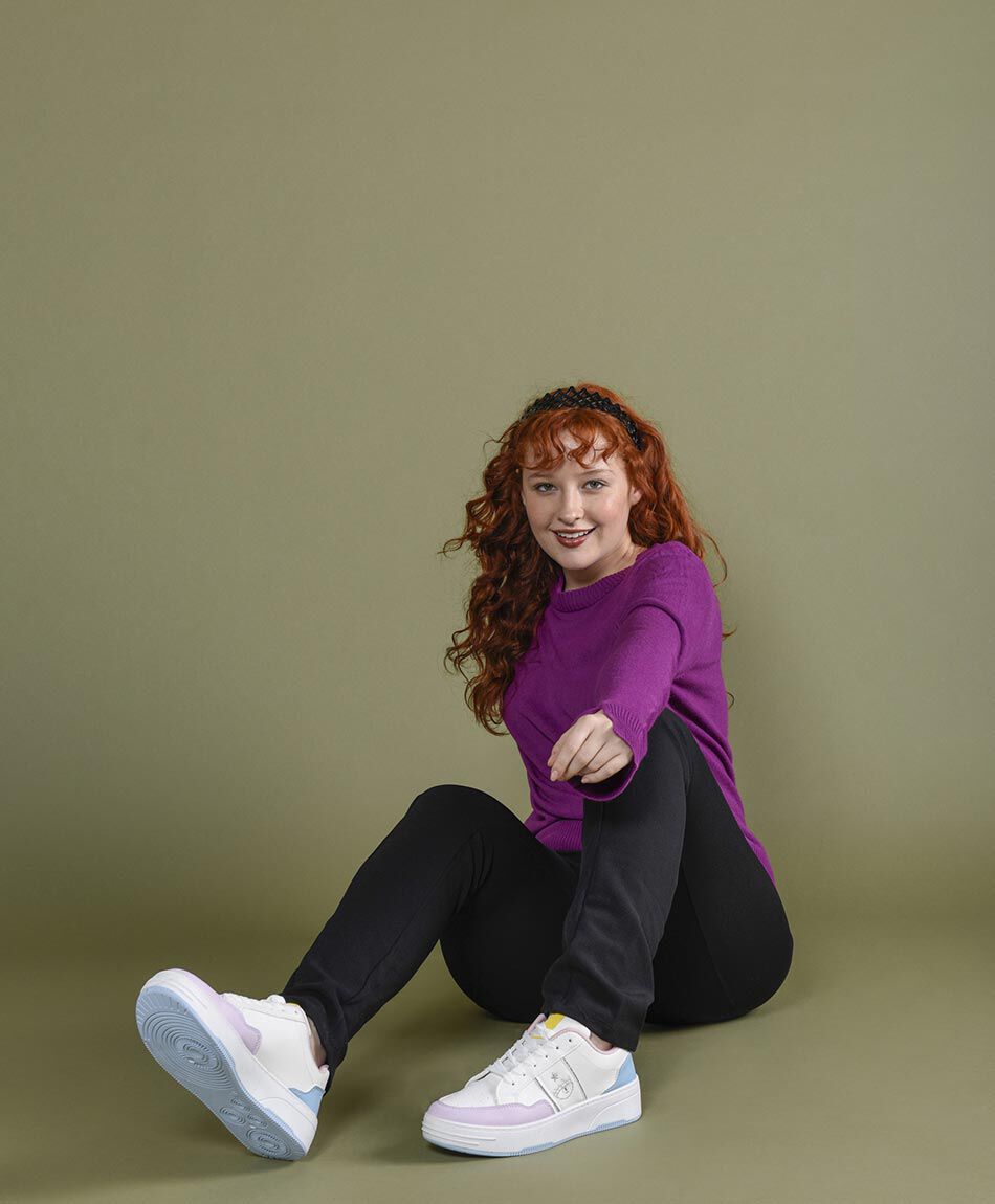 Zapatilla plataforma brillos