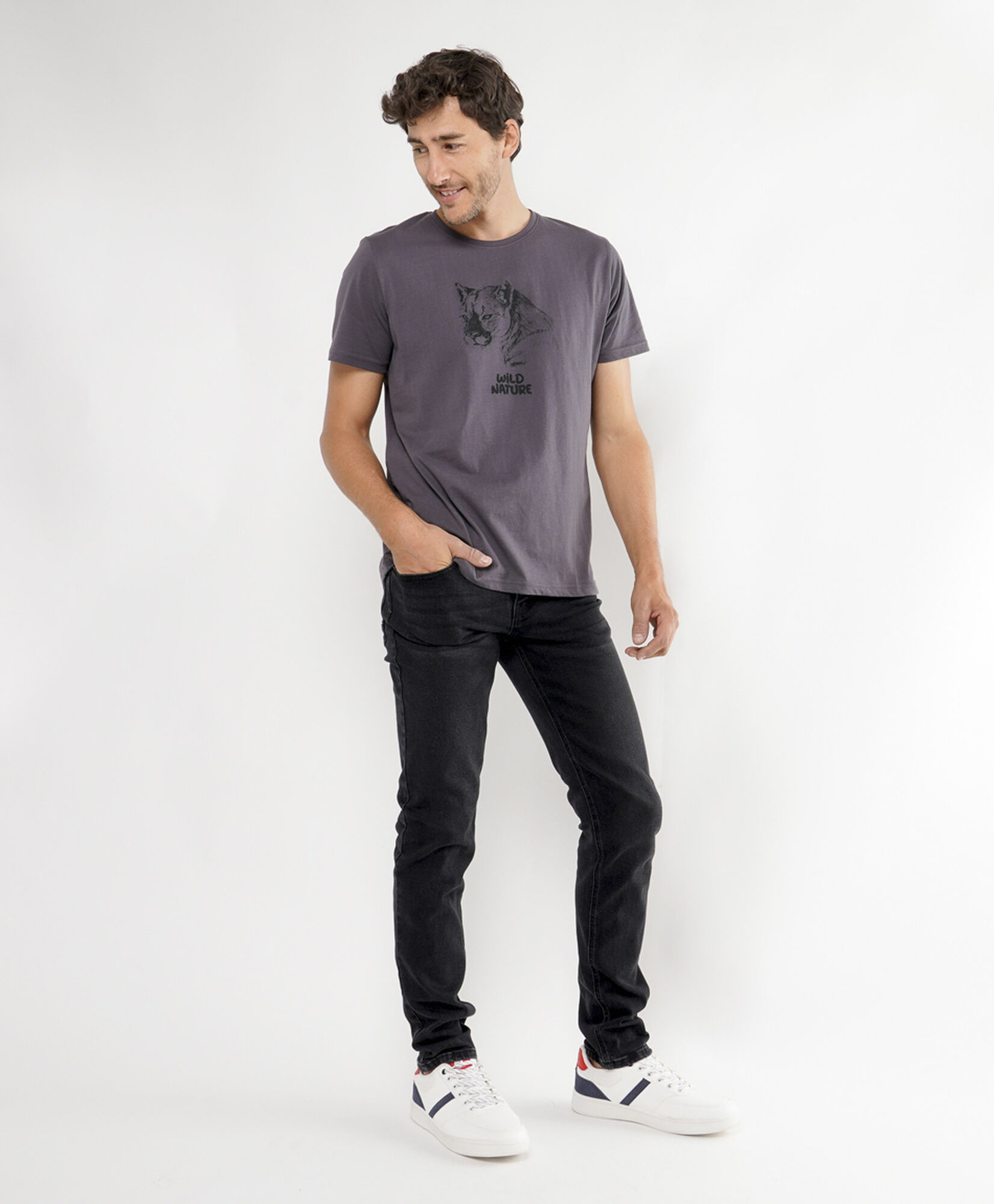 Jeans hombre gris oscuro skinny fit Jeans hombre gris oscuro skinny fit