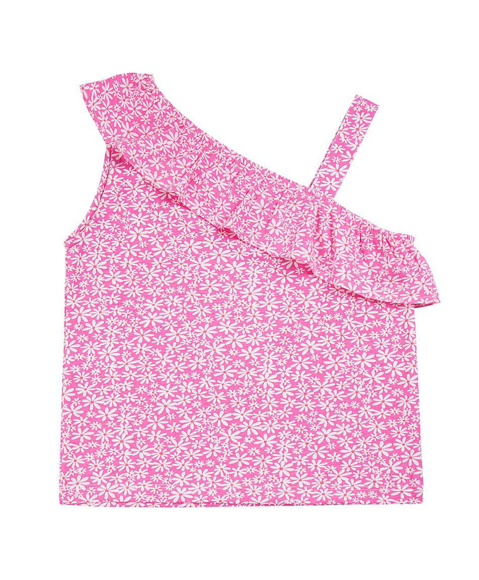 Polera niña sin hombro florcitas Polera niña sin hombro florcitas