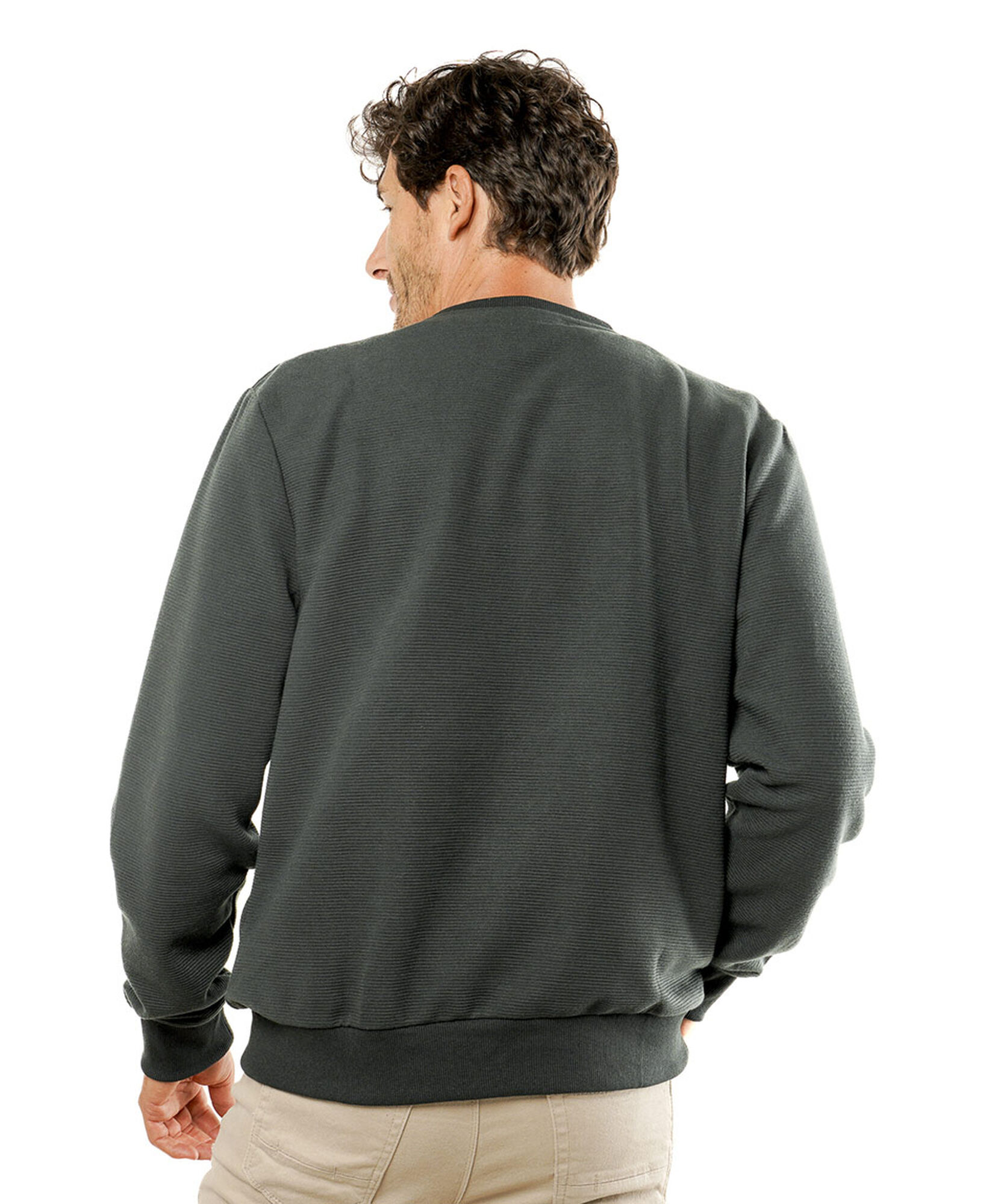 Polerón hombre liso verde Polerón hombre liso verde