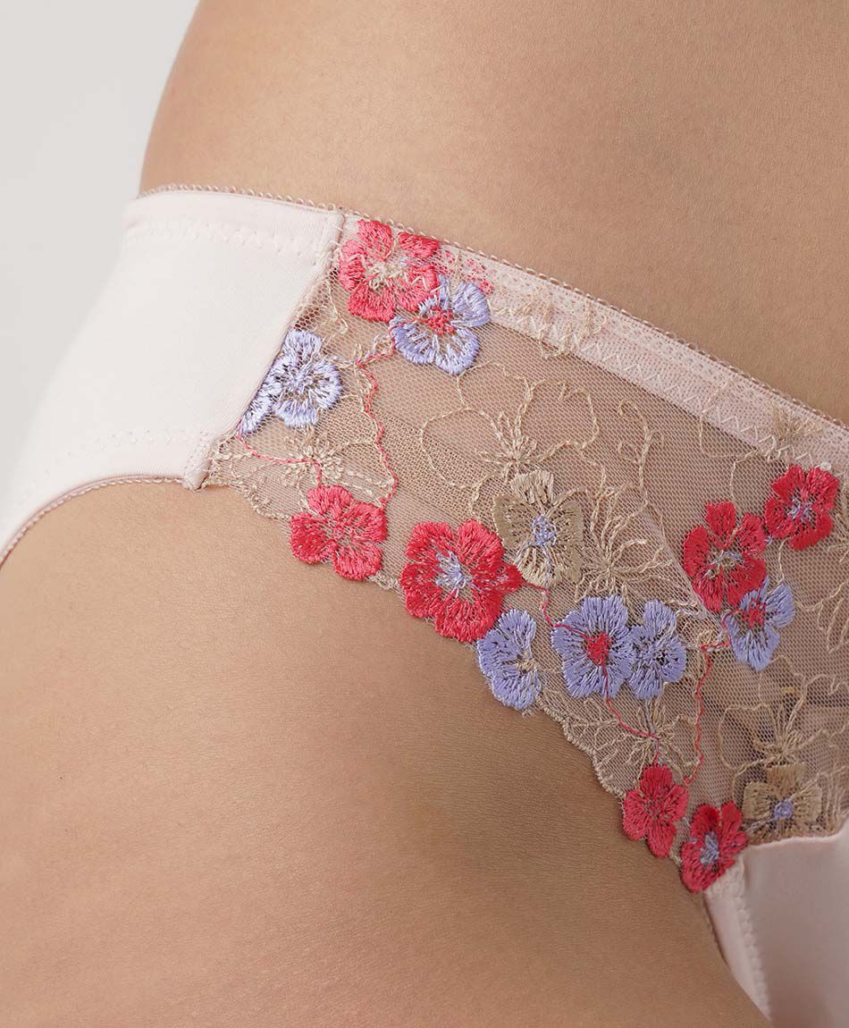 Calz&oacute;n bikini mujer mesh mix flores